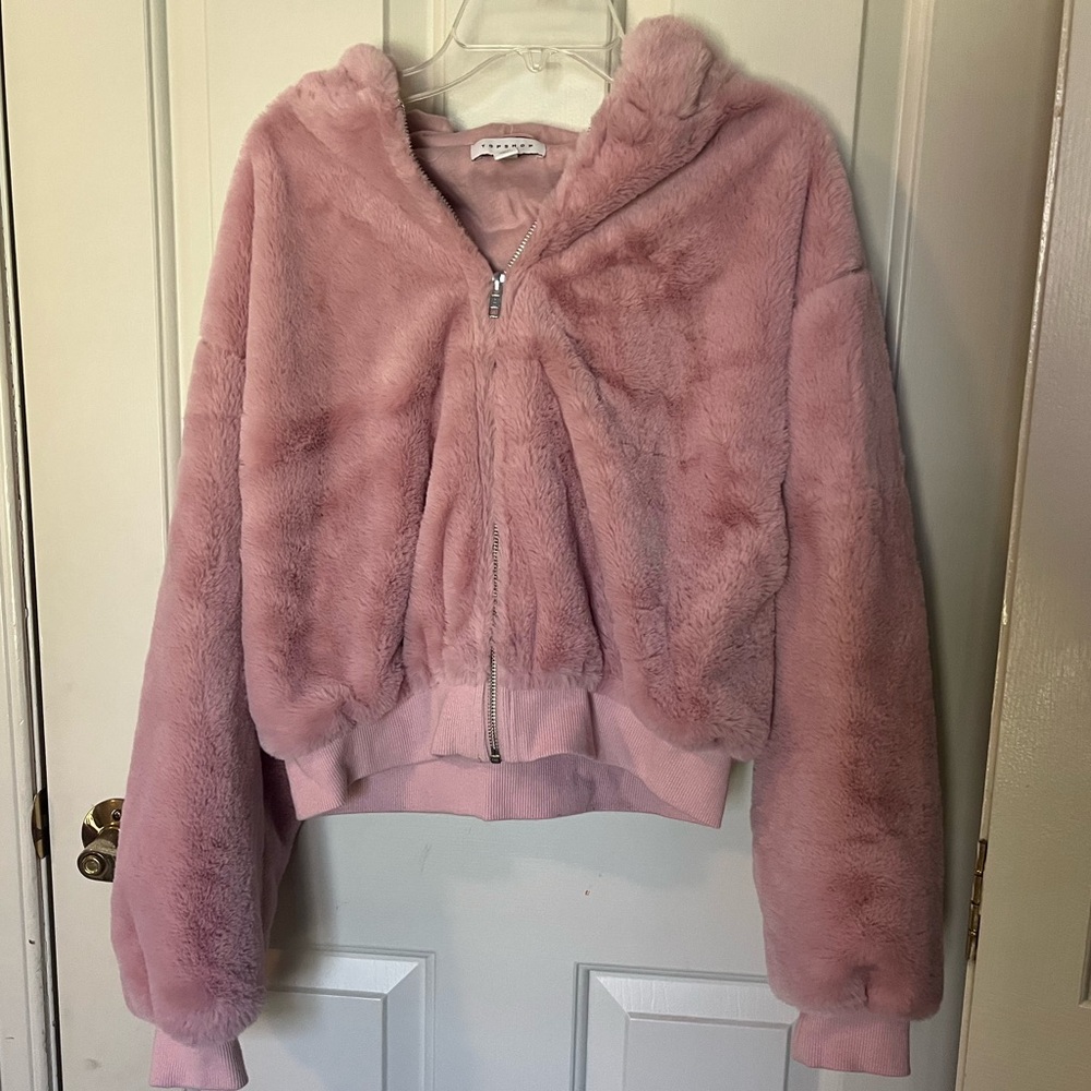 Topshop Faux Fur Bomber Jacket